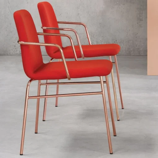 Bardot Chair with Arms - Tube