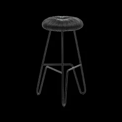 Donut All Black Counter Stool