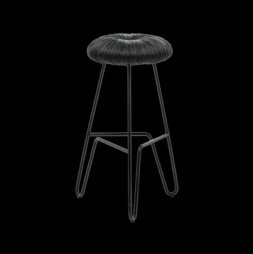 Donut All Black Counter Stool