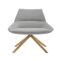 Dunas XL Wood Lounge Chair - Swivel Base