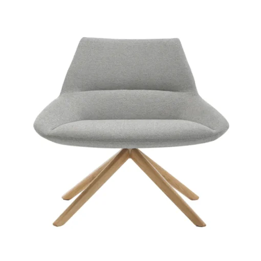 Dunas XL Wood Lounge Chair - Swivel Base