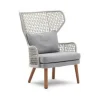 Emma High Back Armchair - Wood