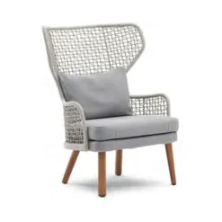 Emma High Back Armchair - Wood