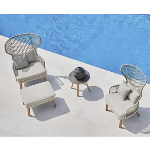 Emma High Back Armchair - Wood