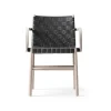 Julie Chair with Arms - Woven Cuoio