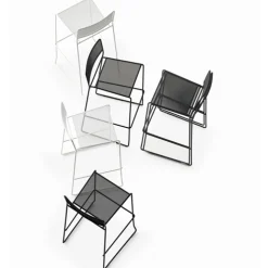 Log Mesh High Stool