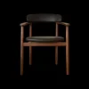 Notch Chair with Arms - Upholstered Back