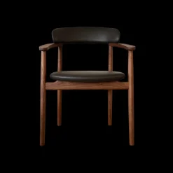 Notch Chair with Arms - Upholstered Back