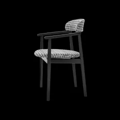 Notch Chair with Arms - Upholstered Back