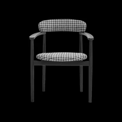 Notch Chair with Arms - Upholstered Back