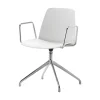 Unnia Chair with Arms - Swivel Aluminium Base