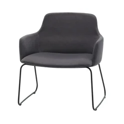 Unnia Soft Lounge Chair with Arms - Sled Base