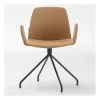 Unnia Tapiz Chair with Upholstered Arms - Swivel Base